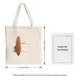 thumbnail image 3 of Stylish Canvas Tote Bag with Wooden Surfboard Design Waves & Clouds - Perfect for Shopping Travel & Parties - Eco-Friendly & Reusable, 3 of 4