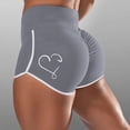 thumbnail image 2 of Gibobby Shorts Mujer Mujeres Moda Amor Yoga Correr Gimnasio Pantalones cortos Leggings Atlético Elasic Pantalones deportivos(Gris, XXL), 2 of 5