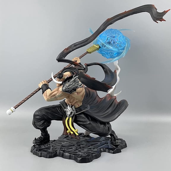 New Anime White Beard Edward Newgate Desktop Ornament with Light Whitebeard Statue Figurine Collectible Collectibles Decoration Gift