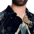 thumbnail image 5 of Virgo Constellation Men's Casual Spread Collar Hawaiian Short Sleeve Button Down Summer Beach Tops, 5 of 6