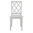 thumbnail image 5 of Linon Nico 5 Pce Dining Set White Table/4 Light Gray Lattice Back Chairs in Wood, 5 of 13