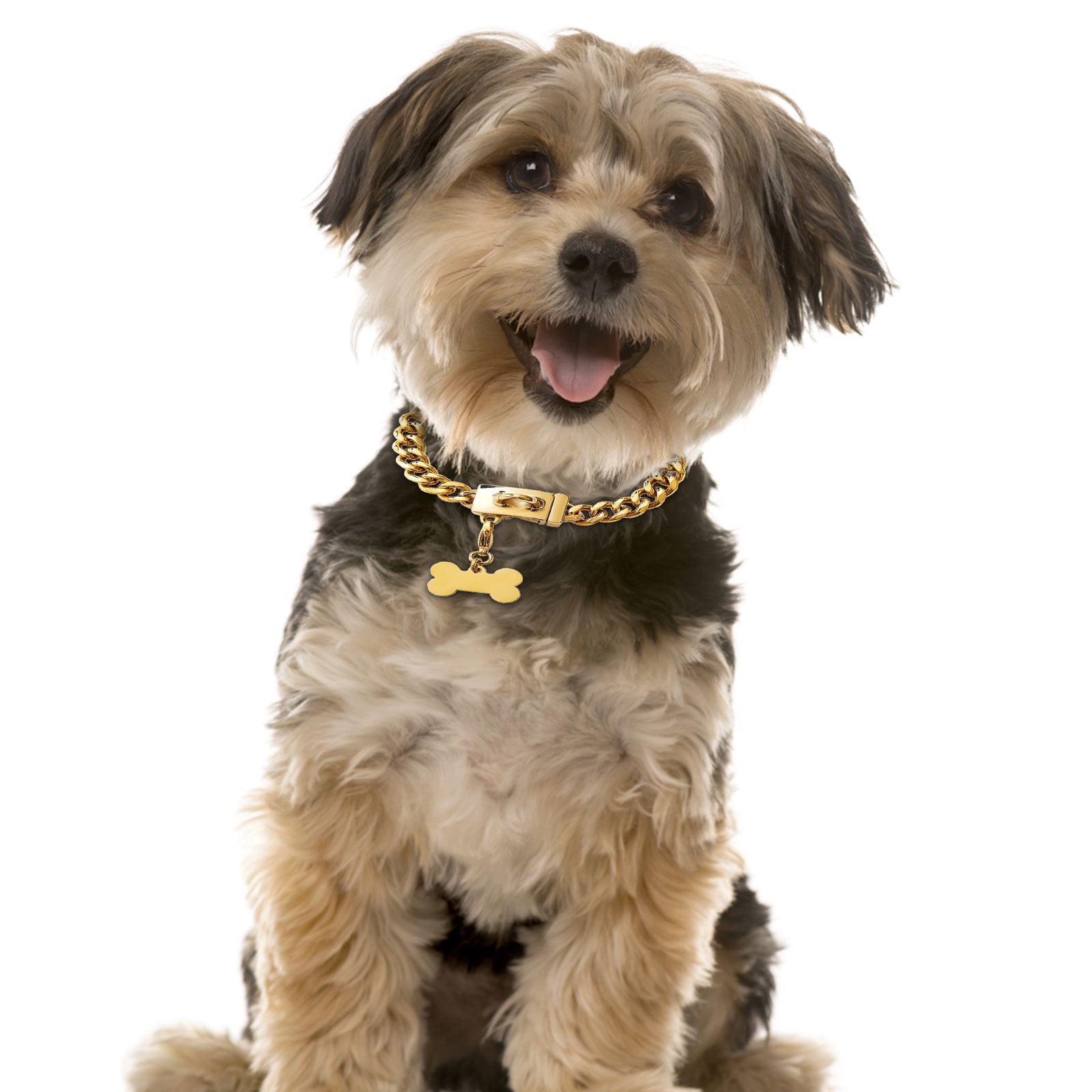 Gold Dog Collar Metal Stainless Steel Strong Chain For Small Puppy Dogs Walmart