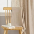 thumbnail image 4 of Bailu Linen Semi Sheer Curtains Tab Top Light Filtering Elegant Curtains & Drapes for Bedroom (Tan, W52 x L63, 2 Panels), 4 of 7