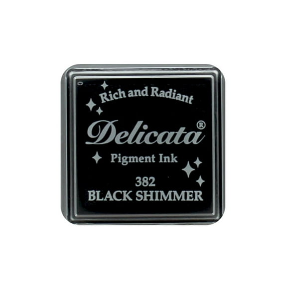 Tsukineko Delicata Ink Pad Sm Black Shimmer