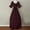 Wine, variant on ZGRBOU Vintage Renaissance Dress for Women Tie Short Puff Sleeve Masquerade Dresses Medieval Victorian Costume