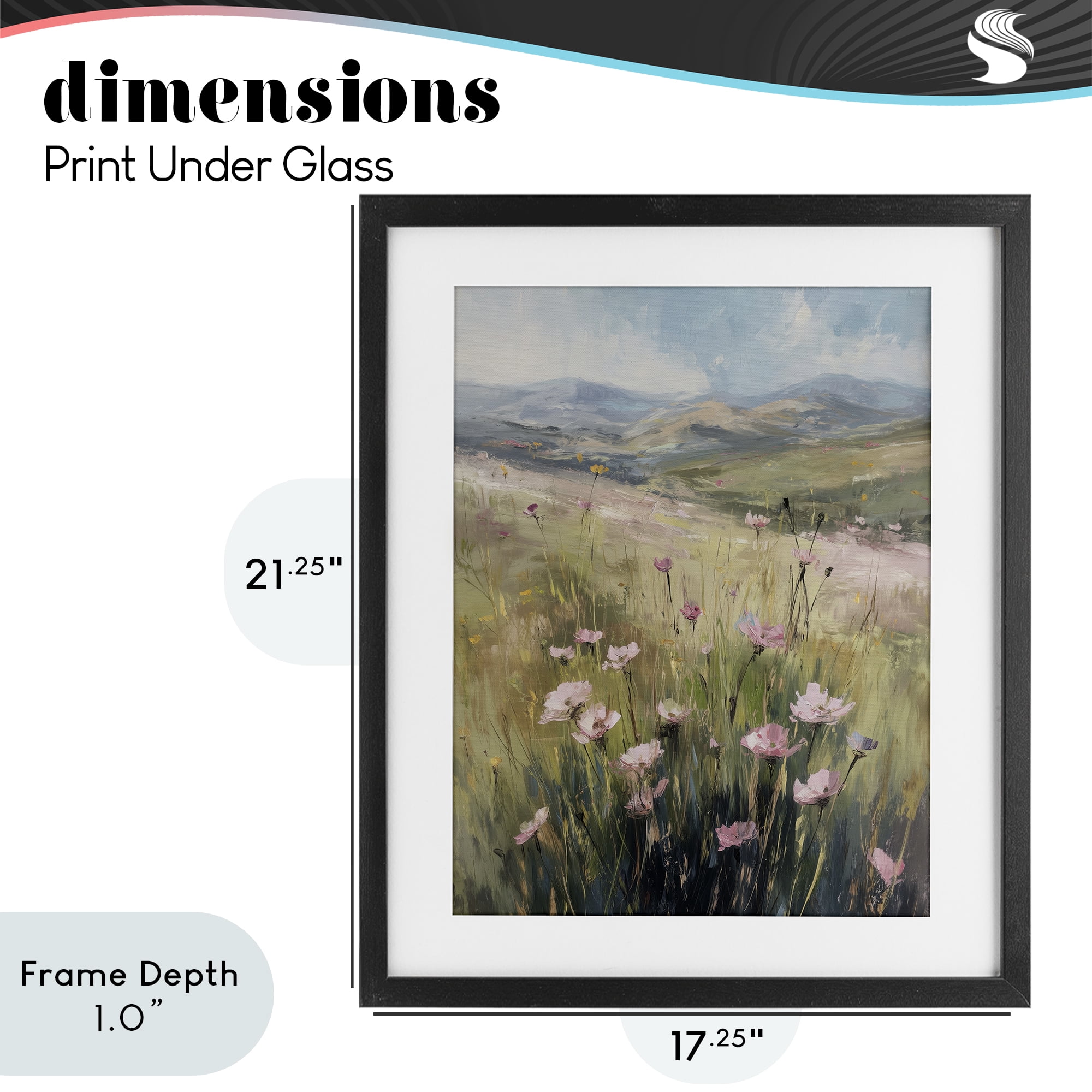 Stupell Industries Wild Shrubs in Pasture Black Framed Print Under Glass, design by Svetlana Aleynikova