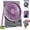 purple, variant on Ultra Thin Mini USB Rechargeable Card Fan, Portable Desk Fan with LCD Display and Phone Holder, 6 Speeds Quiet Cooling Handheld Fan for Office, Home, Travel (blue)