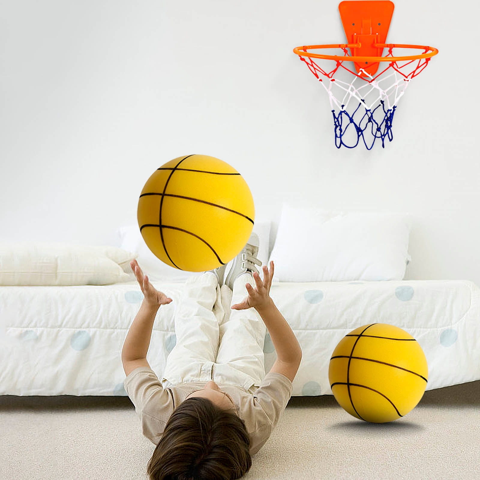 Basketball Gift for Kids 4-8 - Best Popular Mini Basketball Hoop for Kids Age 4 5 6 7 8 9 10 Years Old Boys Girls Christmas Birthday Present Supplies for Indoor Outdoor Games Toys