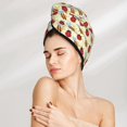thumbnail image 5 of Xecao Ladybug And Bee Print Hair Towel, Hair Turbans for Wet Hair, Drying Hair Wrap for Curly Hair Women,Coral Velvet Dry Hair Cap,Dry Hair Hat, 5 of 6