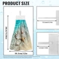 thumbnail image 7 of ZIATUBLE Sea Starfish Hanging Hand Towel Shells Hanging Kitchen Dish Towel with Snap Button Bathroom Hand Bath Towel Reusable Dish Tie Towel Soft Kitchen Hand Towels and Washcloths, 7 of 7