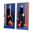 thumbnail image 3 of Designart "Calder's Tribute Geometric Simplicity" Modern Geometric Wall Art Set Of 2 - Modern Blue Canvas Set For Living Room Decor, 3 of 6