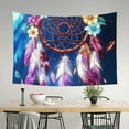 thumbnail image 2 of ZFLMY Dream Catcher Flowers Feathers Wall Art Tapestry 100% Polyester Wall Decoration for Decorative Bedroom Living Room - 4 Sizes Available 60x40in, 2 of 6