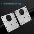 thumbnail image 4 of 20Pcs Cabinet Hinge Repair Plate Kit Kitchen Cupboard Door Hinge Mounting Plate with Holes Flat Fixing Brace Brackets, 4 of 4