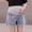 Blue, variant on pstuiky Maternity Running Shorts Denim Shorts for Women Plus Size High Waist Stretch Adjustable Waistband Breathable Support Pregnancy Pants for Casual Wear Maternity Gym Clothes