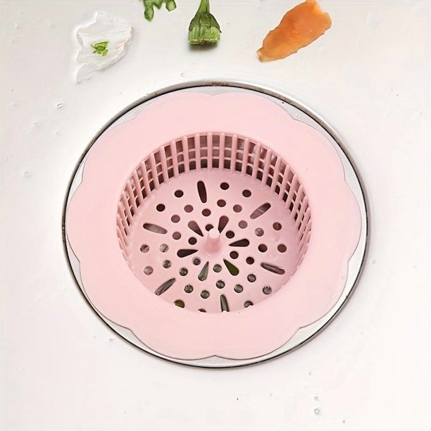 Colador de fregadero de plástico en forma de flor | Filtro capilar antiobstrucción | Tapa de desagüe de cocina y baño.