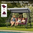 thumbnail image 6 of SDJPOI Swing Replacement Cushion for Outdoor Bench, 4" Thick Waterproof 2-3 Seater Garden Porch Seat Cushion with Backrest, Outdoor Swing Cushions for Outdoor Furniture (Wine Red,70*40in), 6 of 6