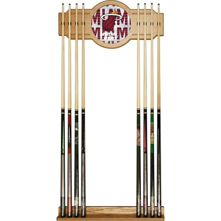 Toronto Raptors NBA City Stained Wood Cue Rack with Mirror - Red, Black, Silver, White