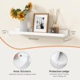 thumbnail image 3 of Floating Shelves Wall Shelves Set of Wood Storage Shelves with Ledge Wall Mounted Floating Shelf for Living Room Kitchen Bedroom Books Photo Frames Decor Walnut, 3 of 8