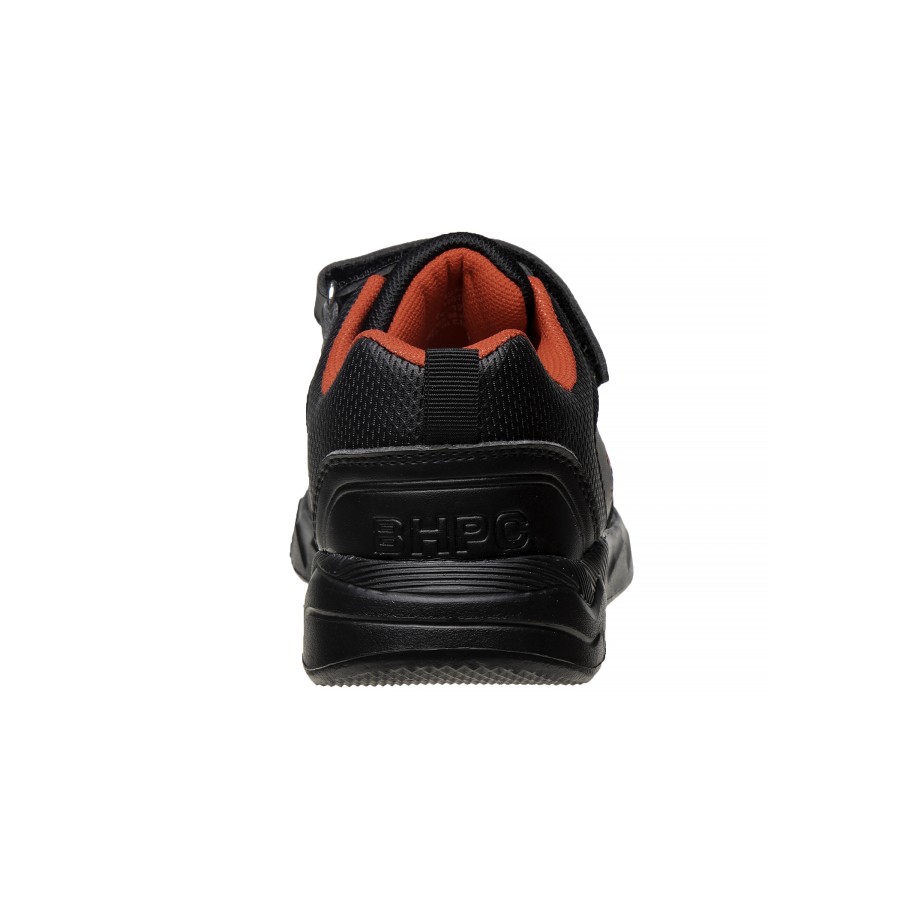 Beverly Hills Lace-up vamp with hook-and-loop closure kids sneakers - Black/Red, Size: 3