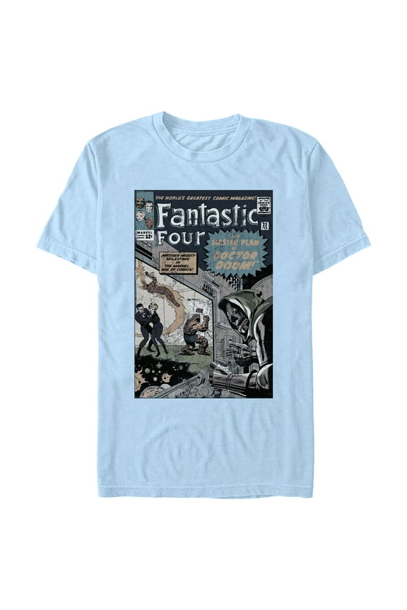 Men's Marvel: Fantastic Four The Master Plan of Doctor Doom Comic Cover Graphic T-Shirt