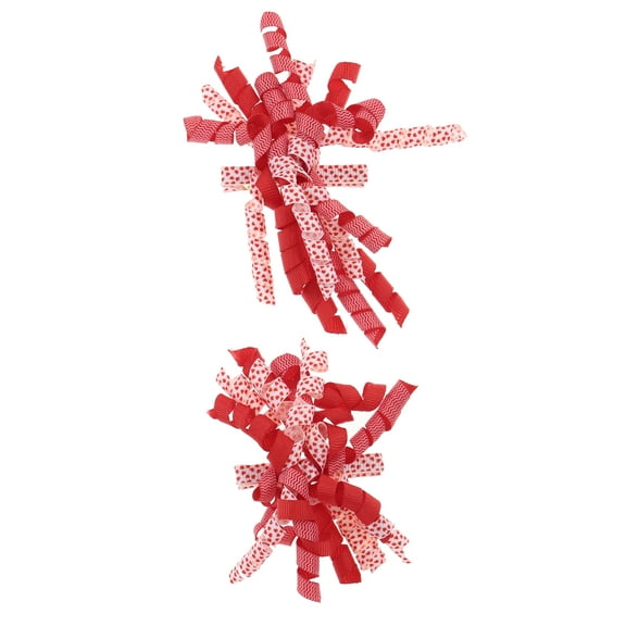 Way to Celebrate Valentine's Day Curly Ribbon Clips, 2 Pieces