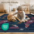 thumbnail image 4 of ODIKA 2'x3' Washable Accent Rug Pet Friendly, Bedside Mat Night Sky Stars Galaxy Planets Space Rockets Celestial Dream for Bedroom, Nursery, RV, 4 of 7
