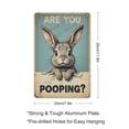 thumbnail image 2 of Antique Aluminum Sign with a Funny Bunny "Are You Pooping?", 8 x 12 Inches, Add Some Fun and Whimsy to Your Bathroom, Bedroom, or Kitchen with This Humorous Sign, 2 of 8