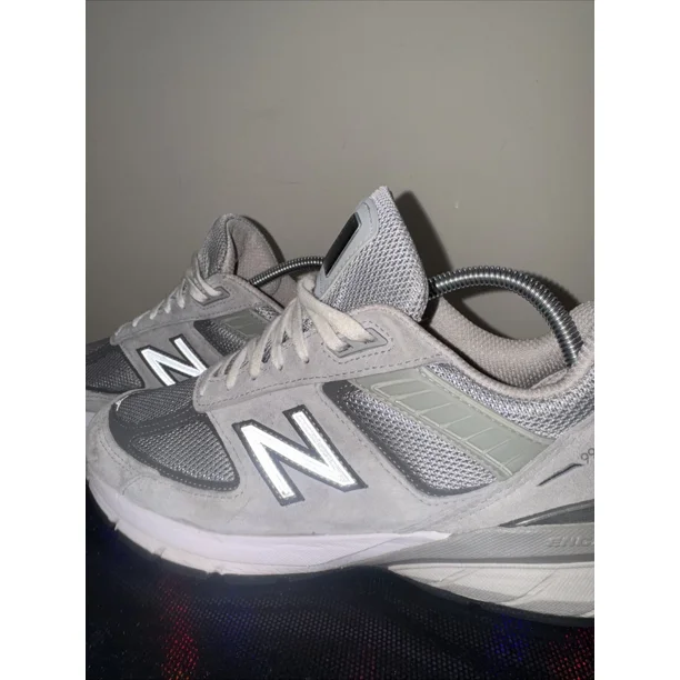 New Balance 990 v5 Grey Suede Causal Sneakers M990GL5 Mens Size 7.5