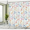 thumbnail image 4 of Ambesonne Modern Art Shower Curtain, Grunge Polka Dots Print, 69"Wx70"L, Apricot Magenta, 4 of 4