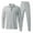 Gray, variant on Aofany Mens Jogging Tracksuits Sets Turn-down Collar Zipper Sweatsuits Long Sleeve Tops And Sweatpants Suits