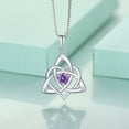 thumbnail image 5 of Starchenie Celtic Knot Necklace for Women 925 Sterling Silver Trinity Love Knot Pendant Birthstones February Amethyst Jewelry, 5 of 7