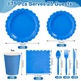thumbnail image 2 of 175 Pcs Paper Plates and Napkins Party Supplies, 25 Guests Disposable Party Decorations, Paper Plates Napkins Cups for Baby Shower Birthday Wedding, 2 of 6