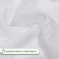 thumbnail image 5 of OVZME Olivia Crushed White Sheer Curtains 63 inches Length 4 Panels Set, Rod Pocket Light Flitering Semi Sheer Window Drapes for Living Room/ Bedroom, W40"xL63", 5 of 6