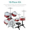 Best Choice Products 18Piece Kids Beginner Drum Kit, Musical Instrument Toy Drum Set w/ LED