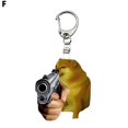 thumbnail image 2 of Cheems-Llavero con expresión de perro inútil, colgante de mochila escolar de celebridad de Internet, colgante divertido para estudiante, 2 of 2