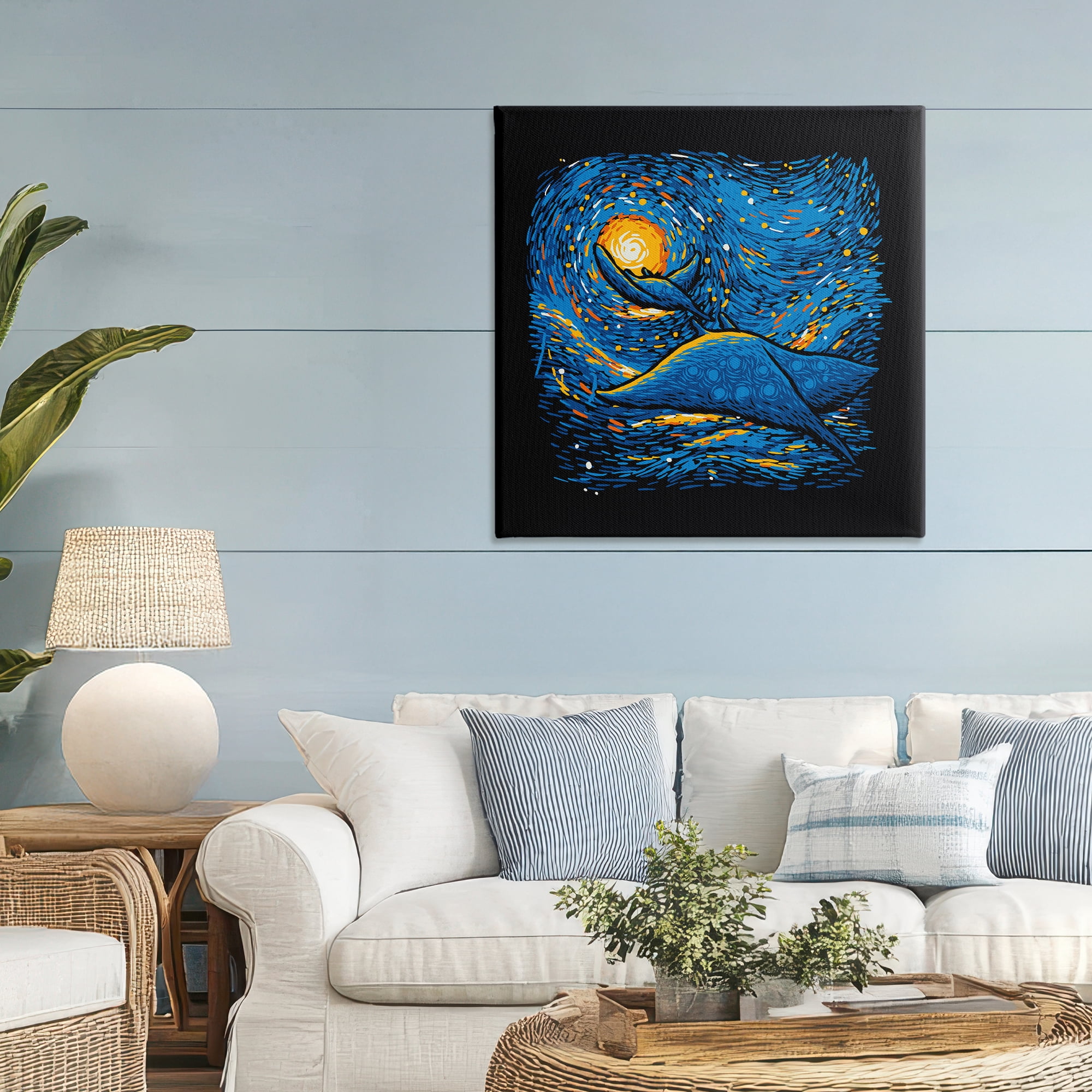 Stupell Industries Impressionist Manta Rays Canvas Wall Art, design by Tobe Fonseca