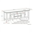 thumbnail image 2 of Redmond 72 inch Wide Solid Wood TV Stand in Rustic Natural Aged Brown For TVs up to 80 inches, 2 of 3