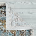 thumbnail image 3 of Lr Home Persian Distress 2 x 8 Trellis Blue Ornamental Tabriz Runner Rug, 3 of 7