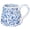 Blue, variant on Large ceramic coffee mug, cute floral pattern, handcrafted large handle, 20 ounces, girly pink floral teacup, perfect for Mother's Day gift, novel irregular oversized Christmas mug.