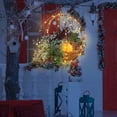 thumbnail image 6 of Artificial Christmas Hanging Basket, Hanging Baskets Artificial Plant with Lights Clusters, Mixed Decorations and White LED Lights Outdoor Decoration, Front Porch Outdoor Winter Christmas Gift, 6 of 7