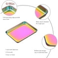 thumbnail image 3 of Rainbow Baking Tray - Stainless Steel Flast Food Serving Sheet, Rectangular Decorative Party Kitchen Pan (12.25 x 9.65 x 1 inch), 3 of 9
