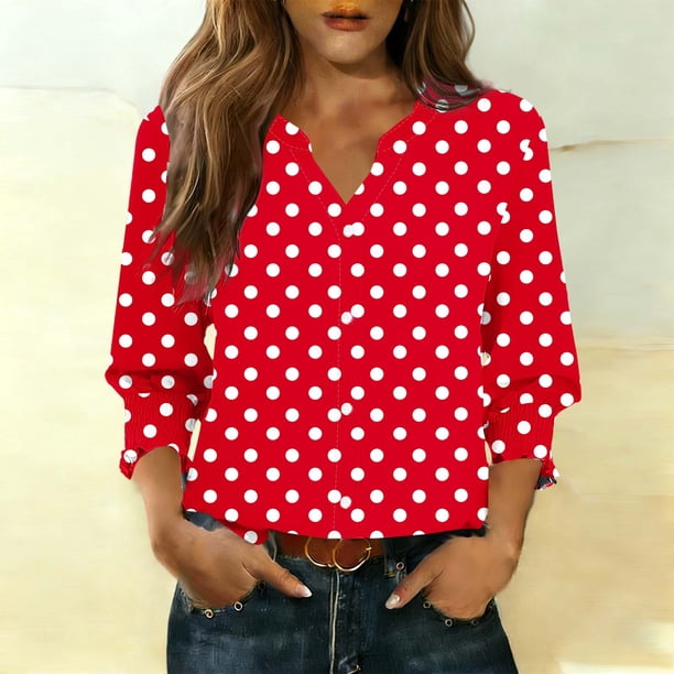 TaTaai Women's Fashion Spring And Summer Button Up Cardigan 3/4 Quarter Sleeve Jacket V-neck Top/shirt Gift