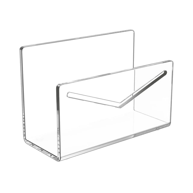 Soporte para correo acrílico, organizador de archivos para sobres de escritorio, organizador de correo transparente y ligero, soporte clasificador de