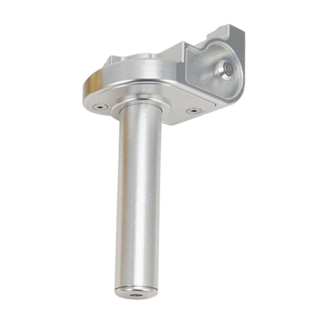 Manillar genérico para de motocicleta, empuñaduras giratorias, 7/8 pulgadas, fácil instalación, empuñaduras de manillar para bicicletas Plata