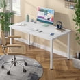 thumbnail image 2 of Wellynap 55.1" Computer Desk, Multi-Fuctional Table, Home Office Workstation - White, 2 of 10