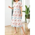 thumbnail image 5 of Loritta Nightgowns for Women Short Sleeve Comfy Womens Nightgown Summer Sleepwear for Women with Hair Rope, S-2XL, 5 of 6
