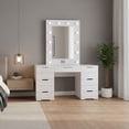 thumbnail image 1 of Tocador Tipo Vanity con Espejo Cajones para Organización de Maquillaje y Accesorios Blanco Reinicia 21 Muebles, 1 of 1