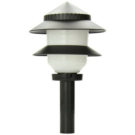 Plastic Outdoor One Light - Moonrays 97171 Outdoor Garden Path Plastic Tiered Lamp Accessory