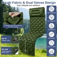 thumbnail image 2 of Sleeping Pad for Camping, Ultralight Self Inflatable Sleeping Pad with Built-in Pump & Pillow, Compact Inflatable Portable Air Mattress for Tent, Backpacking, Hiking, Car Traveling, Beach, Green, 2 of 7