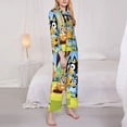 thumbnail image 3 of Silaia Bluey Print Women 2 Piece Pajama Set,Button Down Long Sleeve Sleepwear,Pjs Loungewear Sleepwear,Pj Lounge Sets-Medium, 3 of 7